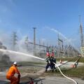 Diễn tập phương án chữa cháy, cứu nạn cứu hộ tại Trạm biến áp 220kV Nông Cống