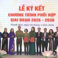 Ký kết chương trình phối hợp giữa Hội Phụ nữ Công an tỉnh và Hiệp hội Doanh nhân nữ Thanh Hóa giai đoạn 2026 - 2030