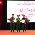 Công an tỉnh Thanh Hóa công bố các Quyết định về công tác cán bộ