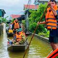 Công an xã Triệu Sơn chủ động phòng, chống lụt bão, bảo đảm an toàn cho Nhân dân