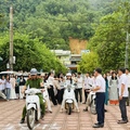 Công an xã Quan Sơn tuyên truyền trang bị kỹ năng lái xe an toàn cho học sinh
