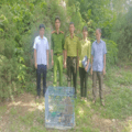 Công an xã Yên Định tiếp nhận và phối hợp đưa một cá thể khỉ hoang dã về môi trường tự nhiên