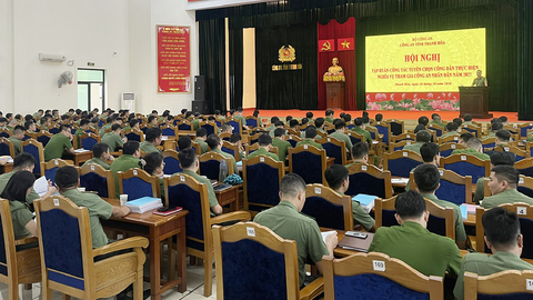 Công an tỉnh Thanh Hoá tập huấn công tác tuyển công dân thực hiện nghĩa vụ Công an nhân dân năm 2027.