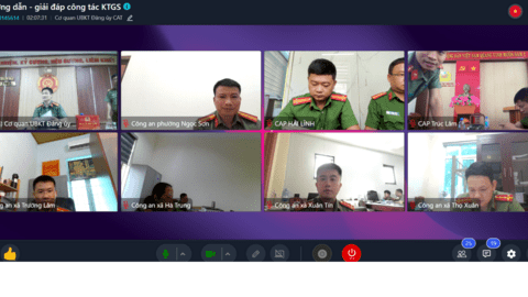 Uỷ ban kiểm tra Đảng uỷ Công an tỉnh Thanh Hóa ra mắt phòng trực tuyến hướng dẫn, giải đáp nghiệp vụ công tác kiểm tra, giám sát