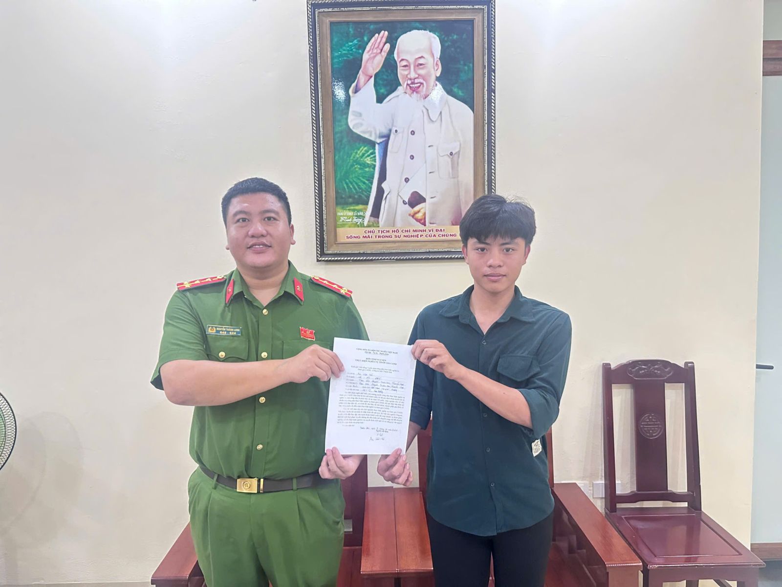 Thanh niên Triệu Sơn tự nguyện đăng ký thực hiện nghĩa vụ tham gia Công an nhân dân