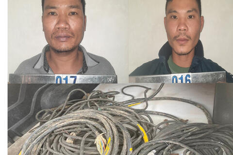 Bắt 2 đối tượng trộm cắp dây cáp điện tại nhà máy xi măng Long Sơn