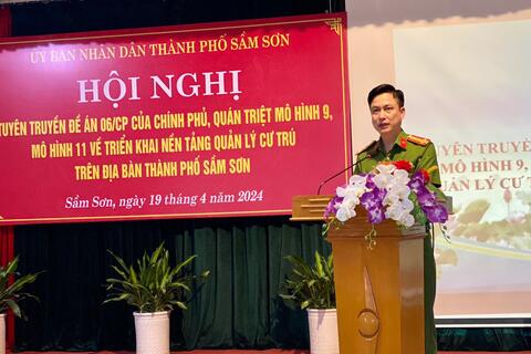 Thành phố Sầm Sơn tổ chức tuyên truyền Đề án 06 và triển khai các mô hình quản lý cư trú