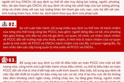Các điểm mới của Luật Phòng cháy, chữa cháy và Cứu nạn, cứu hộ