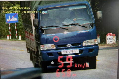 Thông báo danh sách các phương tiện vi phạm quy định về tốc độ trên tuyến Quốc lộ 1, Quốc lộ 45, Quốc lộ 47, Quốc lộ 47B, đường Hồ Chí Minh và Quốc lộ 15.