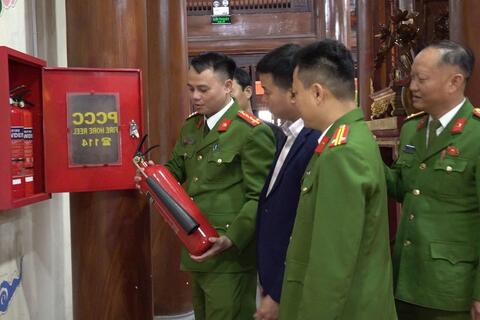 Công an xã Xuân Du chủ động bảo đảm an ninh, trật tự Tết Nguyên đán, sẵn sàng đón du khách thập phương thăm quan Lễ hội đầu năm