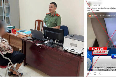 Công an xã Trung Hạ xử lý một trường hợp sử dụng facebook livestream phát ngôn xúc phạm cá nhân, cung cấp thông tin sai sự thật