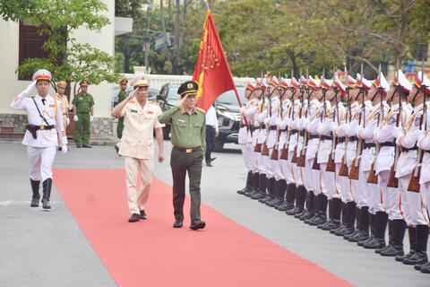 Bộ trưởng Lương Tam Quang thăm, làm việc tại Công an tỉnh Thanh Hóa