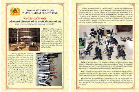 Những điểm mới của Luật Quản lý, sử dụng vũ khí, vật liệu nổ và công cụ hỗ trợ