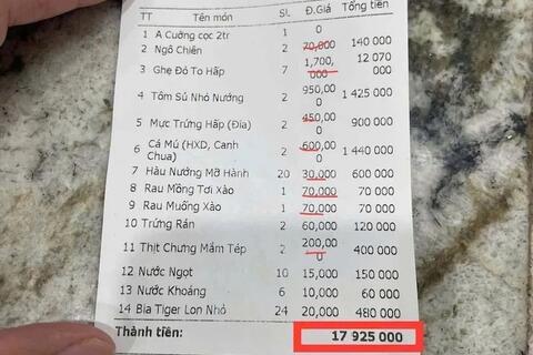Sự thật phía sau “hóa đơn gần 18 triệu đồng” tại Sầm Sơn