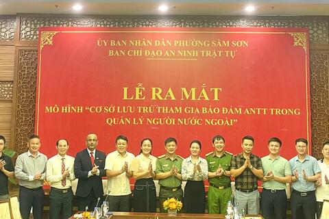 Ra mắt mô hình “Cơ sở lưu trú tham gia bảo đảm an ninh, trật tự trong quản lý người nước ngoài”