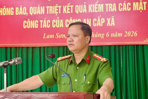 Thông báo, quán triệt kết quả kiểm tra các mặt công tác Công an xã