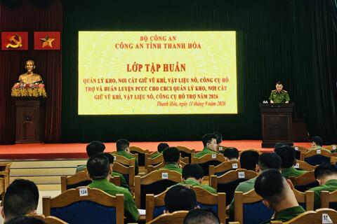 Tập huấn nghiệp vụ quản lý vũ khí, vật liệu nổ và phòng cháy, chữa cháy