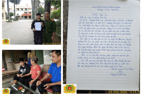 Công an phường Bỉm Sơn: Kịp thời hỗ trợ người dân tìm lại giấy tờ bị mất