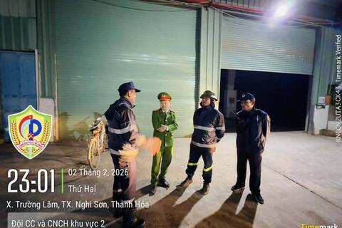 Đội Chữa cháy và CNCH Khu vực 2 tăng cường tuần tra PCCC vào ban đêm