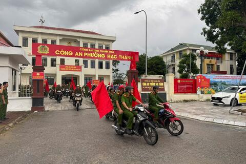 Công an phường Hạc Thành ngày đầu thực hiện sứ mệnh phục vụ Nhân dân
