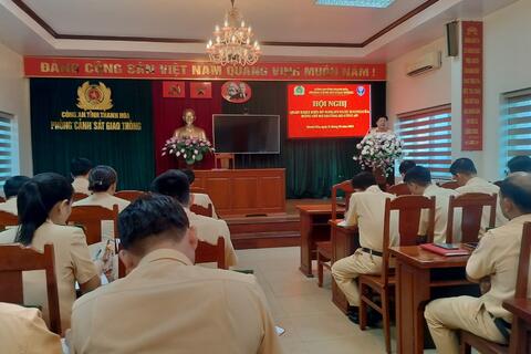 Phòng Cảnh sát giao thông Thanh Hoá tổ chức quán triệt chỉ đạo của Bộ trưởng Bộ công an