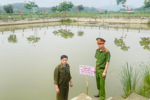 Công an xã Đại Lộc tăng cường công tác phòng, chống đuối nước