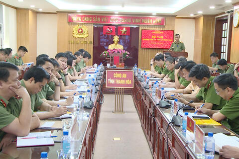 Công an tỉnh Thanh Hóa giao ban đánh giá kết quả công tác công an tháng 7, triển khai nhiệm vụ công tác tháng 8/2025