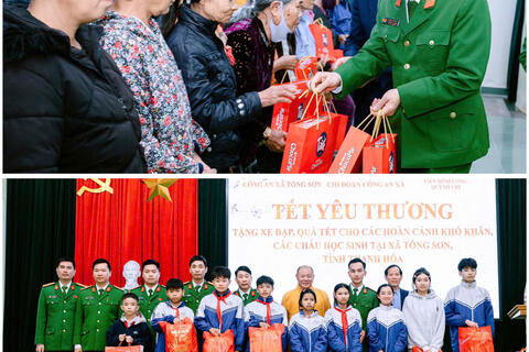 Ấm áp "Tết yêu thương" trên dải đất Tống Sơn