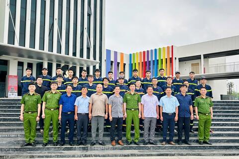 Công an tỉnh Đồng Tháp học tập kinh nghiệm xây dựng, vận hành Trung tâm học tập cộng đồng về PCCC và CNCH