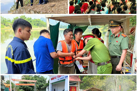 Đoàn Thanh niên Công an tỉnh đẩy mạnh tuyên truyền phòng, chống đuối nước và kỹ năng phòng cháy, chữa cháy cho học sinh