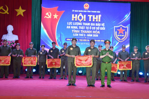 Tổ chức thành công Hội thi lực lượng tham gia bảo vệ an ninh, trật tự ở cơ sở giỏi khu vực I - Ngọc Lặc