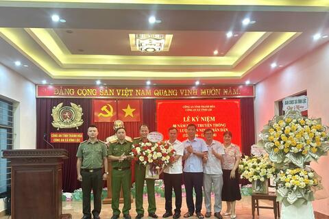Công an xã Vĩnh Lộc tổ chức Lễ kỷ niệm 80 năm Ngày truyền thống lực lượng an ninh nhân dân