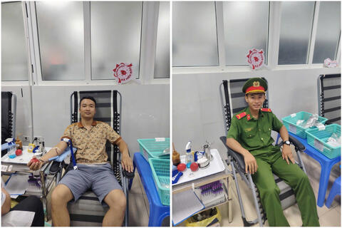 Cán bộ Phòng Cảnh sát cơ động kịp thời hiến máu cứu người