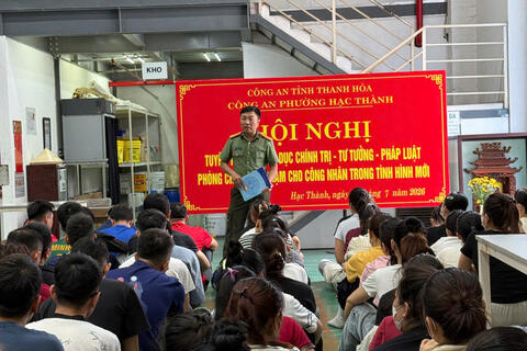 Công an phường Hạc Thành chủ động phòng ngừa tội phạm lừa đảo trên không gian mạng