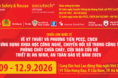 THÔNG TIN BÁO CHÍ: Triển lãm quốc tế về kỹ thuật, phương tiện phòng cháy, chữa cháy và cứu nạn, cứu hộ, ứng dụng khoa học công nghệ, chuyển đổi số năm 2026