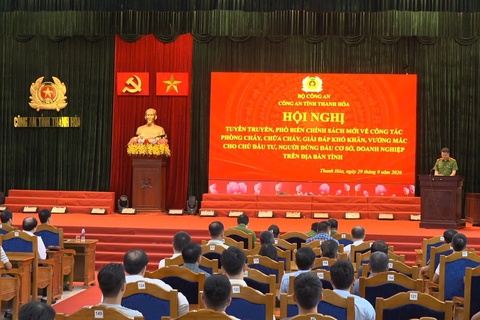 Thanh Hóa: Tuyên truyền chính sách mới về phòng cháy, chữa cháy và tháo gỡ khó khăn, vướng mắc cho doanh nghiệp