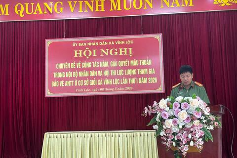 Khai mạc Hội thi lực lượng tham gia bảo vệ ANTT ở cơ sở giỏi xã Vĩnh Lộc lần thứ I năm 2026