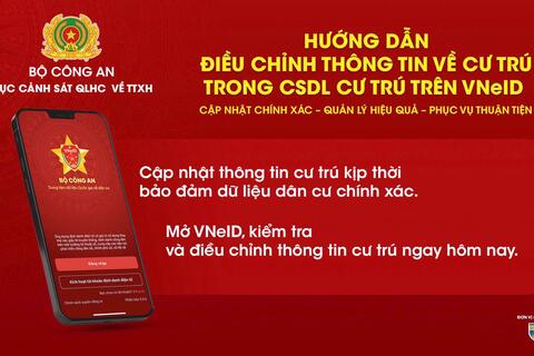 Hướng dẫn điều chỉnh thông tin về cư trú trên VNeID