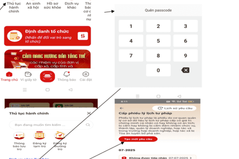 HƯỚNG DẪN YÊU CẦU CẤP PHIẾU LÝ LỊCH TƯ PHÁP TRÊN ỨNG DỤNG VNEID