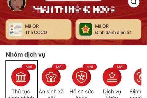 Chi tiết các thủ tục hành chính người dân có thể làm trên VNeID