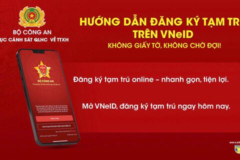 Hướng dẫn đăng ký tạm trú trên VNeID