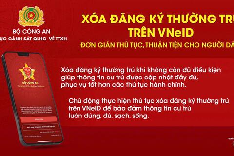 Hướng dẫn xóa đăng ký thường trú trên VNeID