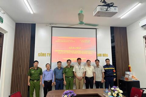 Xã Hoằng Hóa ra mắt mô hình "Cụm doanh nghiệp an toàn PCCC"