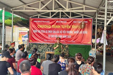 Như Thanh: Tuyên truyền phòng cháy chữa cháy và cứu nạn cứu hộ cho các hộ tiểu thương