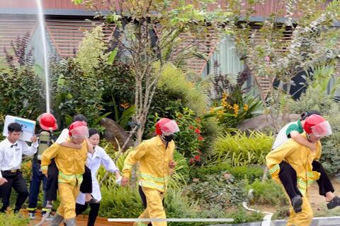 Thực tập Phương án chữa cháy và cứu nạn, cứu hộ tại khu nghỉ dưỡng và Spa Lamori